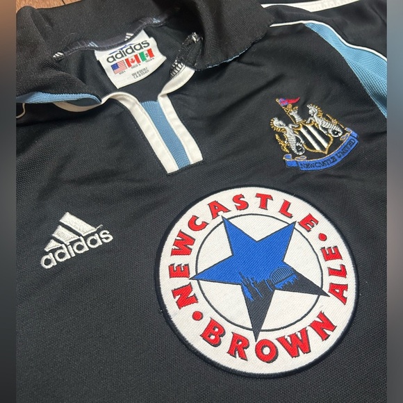 Newcastle Adidas 1999 Training Football Soccer Shirt Jersey Big Logo Mens L - Picture 3 of 9